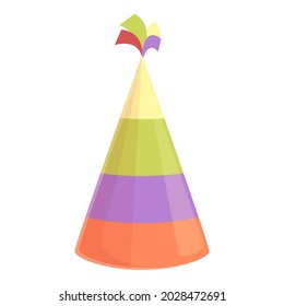 Birthday cone hat icon cartoon vector. Party cap. Happy celebration