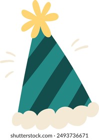 Sombrero de Cono de Cumpleaños Ilustración vectorial