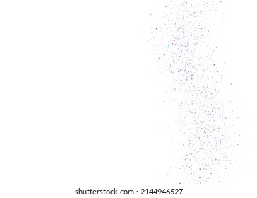 Birthday Confetti. Modern Art. Kaleidoscope Texture. Party Multicolor Decoration. Holiday Foil. Falling Sparkles. Violet Laser Effect. Shiny Element. Blue Birthday Confetti