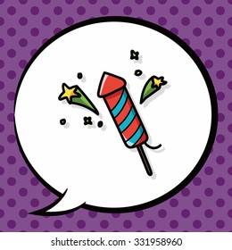 birthday cracker doodle, speech bubble