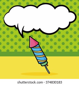 birthday cracker doodle, speech bubble