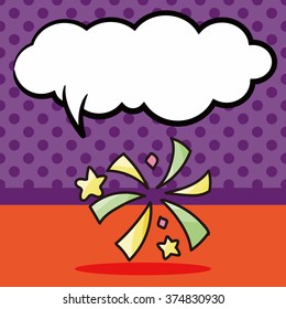birthday cracker doodle, speech bubble