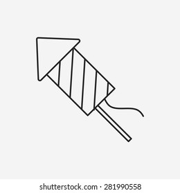 birthday cracker line icon