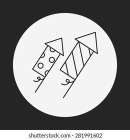 birthday cracker line icon