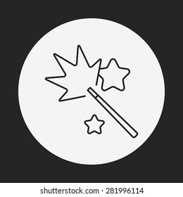 birthday cracker line icon
