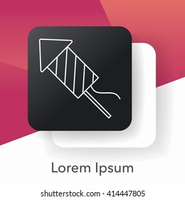 birthday cracker line icon