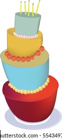 birthday cream cake