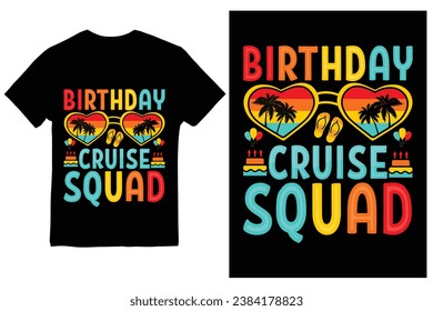 Birthday Cruise Squad T-shirt Design