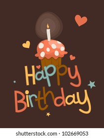 birthday cupcake