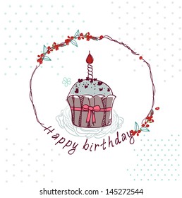 birthday cupcake