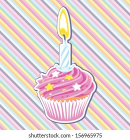 Birthday cupcake