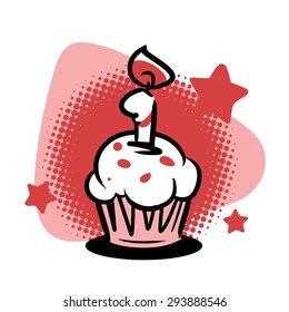 Birthday cupcake
