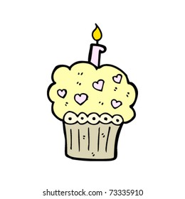 birthday cupcake cartoon