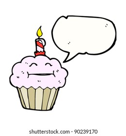 birthday cupcake cartoon