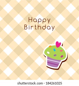 birthday cupcake greeting card