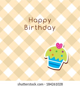 birthday cupcake greeting card