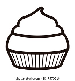 Birthday cupcake icon