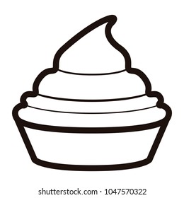 Birthday cupcake icon