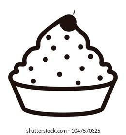Birthday cupcake icon