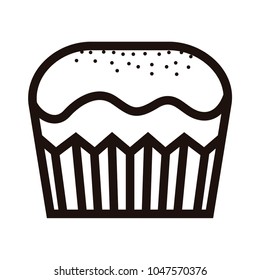 Birthday cupcake icon