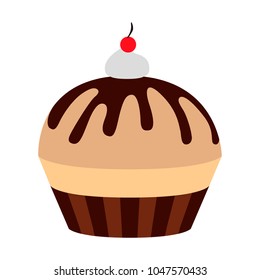 Birthday cupcake icon