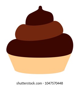 Birthday cupcake icon