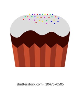 Birthday cupcake icon