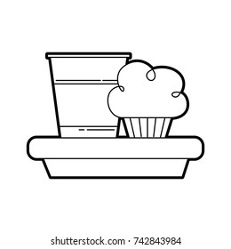 birthday cupcake and soda drink food party