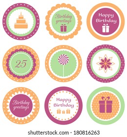 Birthday cupcake toppers or tags