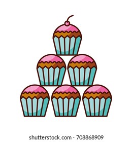 birthday cupcakes dessert celebration decorative