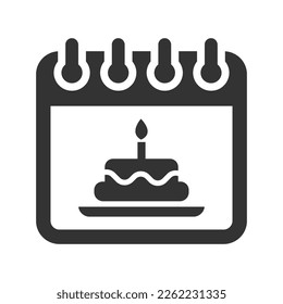 Icono de fecha de nacimiento, Vector Graphics