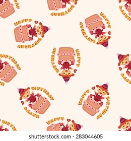 birthday decorating cake ,seamless pattern