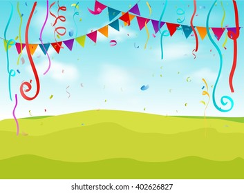 Birthday decoration background 