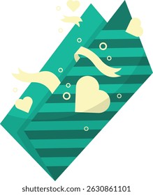 Birthday Decoration Illustration Flat. Colorful Celebration Element Concept Isolated