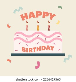diseño de cumpleaños banner vector diseño plano