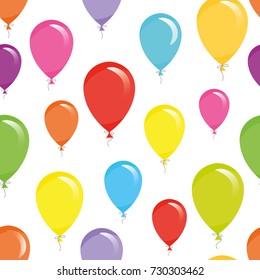 Birthday design elements set for girls. Included two festive seamless patterns. Pastel colors.