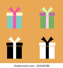 Birthday design gift box icon, vector illustration