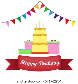 Birthday design on white background