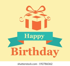 Birthday design over background, vector illustration