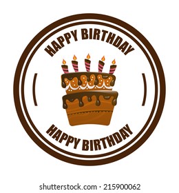 Birthday design over background, vector illustration