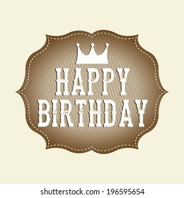 Birthday design over beige background, vector illustration
