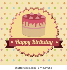 birthday design over dotted backgrund vector illustration birthday design over dotted backgrund vector illustration