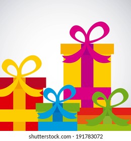 Birthday design over gray background, vector illustration