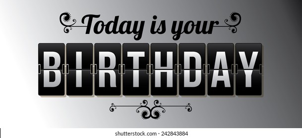 Birthday design over gray background, vector illustration.