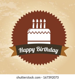 birthday  design over pattern background vector illustration 