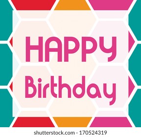 birthday  design over pattern background vector illustration 