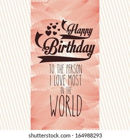 birthday  design over  pink background vector illustration 