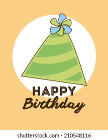 birthday design over pink background vector illustration