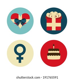 Birthday design over white background, vector illustration