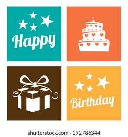 Birthday design over white background, vector illustration